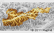 Physical Map of Liezen, lighten, desaturated