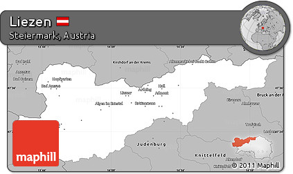 Gray Simple Map of Liezen