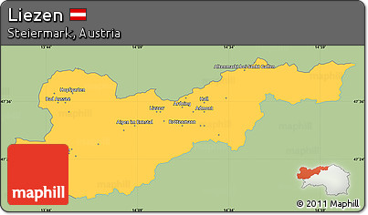 Savanna Style Simple Map of Liezen, single color outside