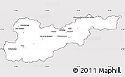Silver Style Simple Map of Liezen, cropped outside