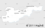 Silver Style Simple Map of Liezen, single color outside