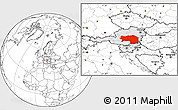 Blank Location Map of Steiermark, highlighted country