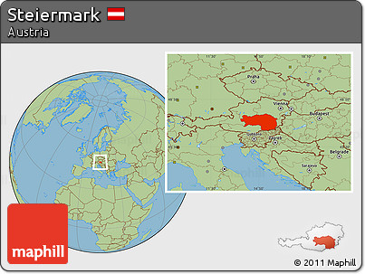 Savanna Style Location Map of Steiermark
