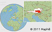 Savanna Style Location Map of Steiermark, highlighted country