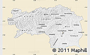 Classic Style Map of Steiermark, single color outside