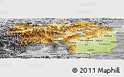Physical Panoramic Map of Steiermark, desaturated