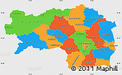Political Simple Map of Steiermark, single color outside