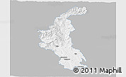 Gray 3D Map of Wiez, single color outside