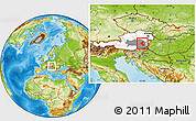 Physical Location Map of Wiez, highlighted country, highlighted parent region