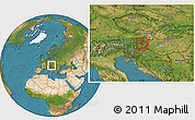 Satellite Location Map of Wiez