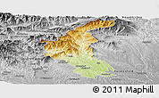 Physical Panoramic Map of Wiez, desaturated