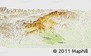 Physical Panoramic Map of Wiez, lighten