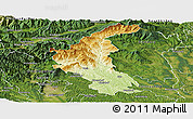 Physical Panoramic Map of Wiez, satellite outside
