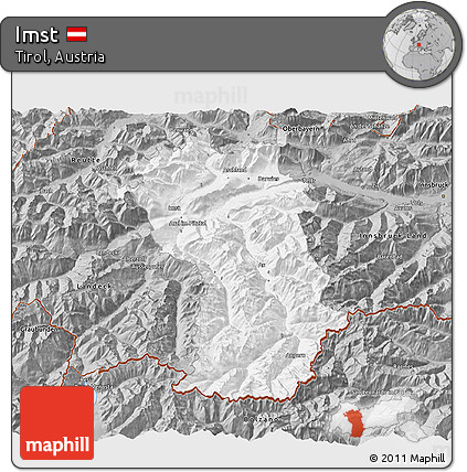 Gray 3D Map of Imst