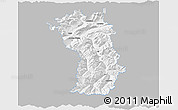 Gray 3D Map of Imst, single color outside