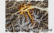 Physical 3D Map of Imst, semi-desaturated