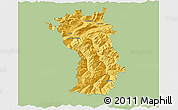 Savanna Style 3D Map of Imst, single color outside