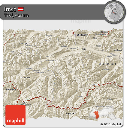 Shaded Relief 3D Map of Imst