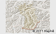 Shaded Relief 3D Map of Imst, lighten