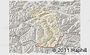 Shaded Relief 3D Map of Imst, semi-desaturated