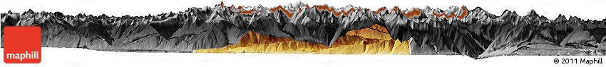 Physical Horizon Map of Imst, darken, desaturated