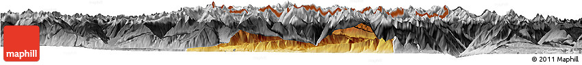 Physical Horizon Map of Imst, desaturated