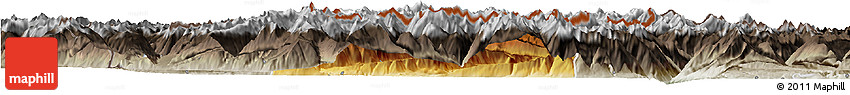 Physical Horizon Map of Imst, semi-desaturated