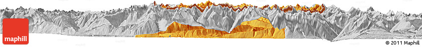 Political Horizon Map of Imst, lighten, desaturated