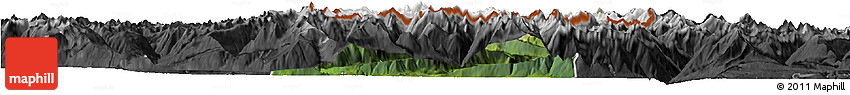 Satellite Horizon Map of Imst, darken, desaturated