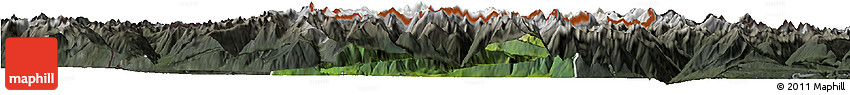 Satellite Horizon Map of Imst, darken, semi-desaturated