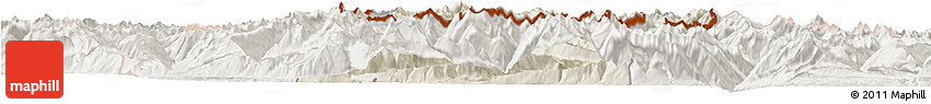 Shaded Relief Horizon Map of Imst, lighten