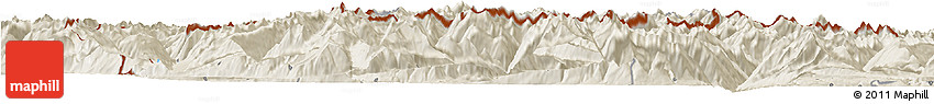 Shaded Relief Horizon Map of Imst