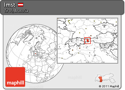 Blank Location Map of Imst