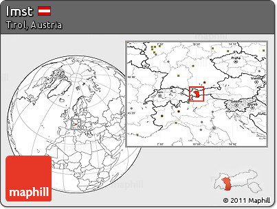 Blank Location Map of Imst