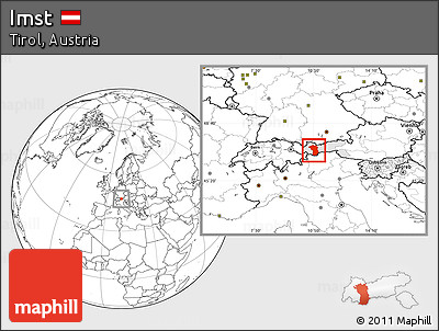 Blank Location Map of Imst, highlighted parent region