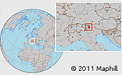 Gray Location Map of Imst