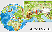 Physical Location Map of Imst, highlighted country, highlighted parent region