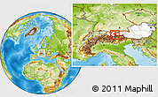 Physical Location Map of Imst, highlighted country