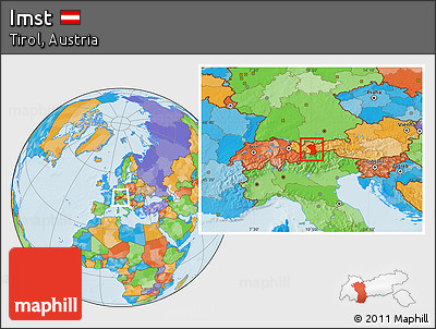 Political Location Map of Imst