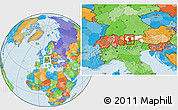 Political Location Map of Imst, highlighted parent region