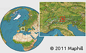 Satellite Location Map of Imst