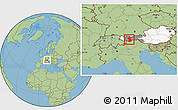 Savanna Style Location Map of Imst, highlighted country, highlighted parent region