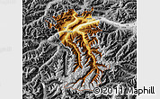 Physical Map of Imst, desaturated