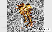 Physical Map of Imst, lighten, desaturated