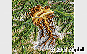Physical Map of Imst, satellite outside
