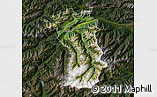Satellite Map of Imst, darken