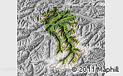 Satellite Map of Imst, lighten, desaturated