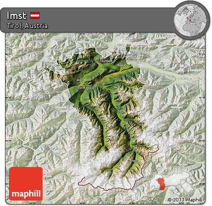 Satellite Map of Imst, lighten