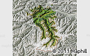 Satellite Map of Imst, lighten, semi-desaturated