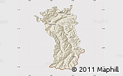 Shaded Relief Map of Imst, cropped outside